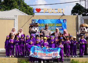 Satlantas Polres Jepara Kembali Ajak Siswa TK Belajar Tertib Berlalu Lintas Lewat Program Aladin