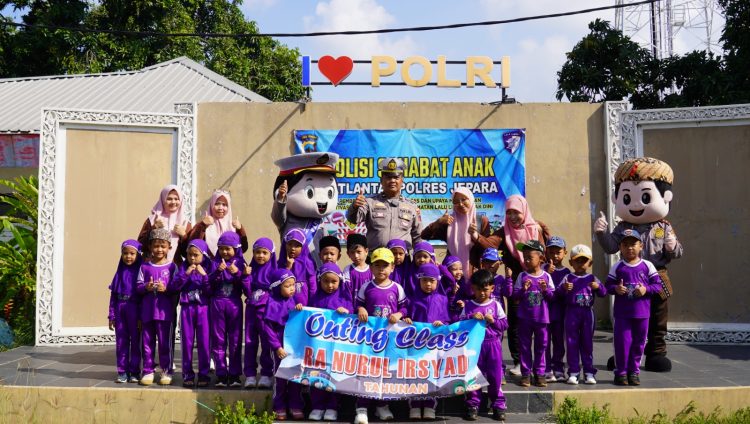Satlantas Polres Jepara Kembali Ajak Siswa TK Belajar Tertib Berlalu Lintas Lewat Program Aladin