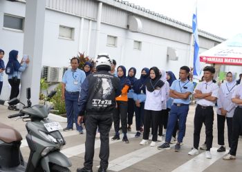 Satlantas Polres Jepara Gelar Sosialisasi Safety Riding Kepada Karyawan Di PT SAMI-JF Jepara