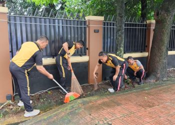 Dukung Gerakan Indonesia Asri, Polres Jepara Gelar Kerja Bakti Lingkungan