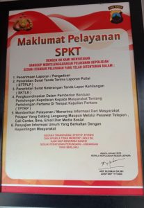 Maklumat Pelayanan SPKT Polres Jepara
